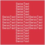 SwissText swiss cross