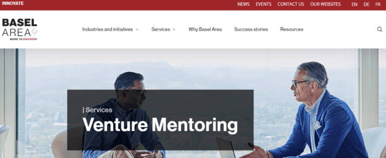 Screenshot of Venture Mentoring website