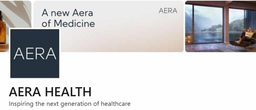 LinkedIn company page AERA Health - Inspiring the next generation of healthcare